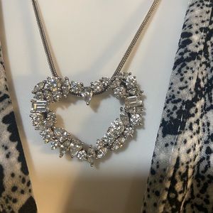 Silver necklace with heart pendant